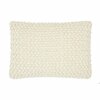 Homeroots 14 x 20 in. Off White Knotted Detail Lumbar Pillow 386007